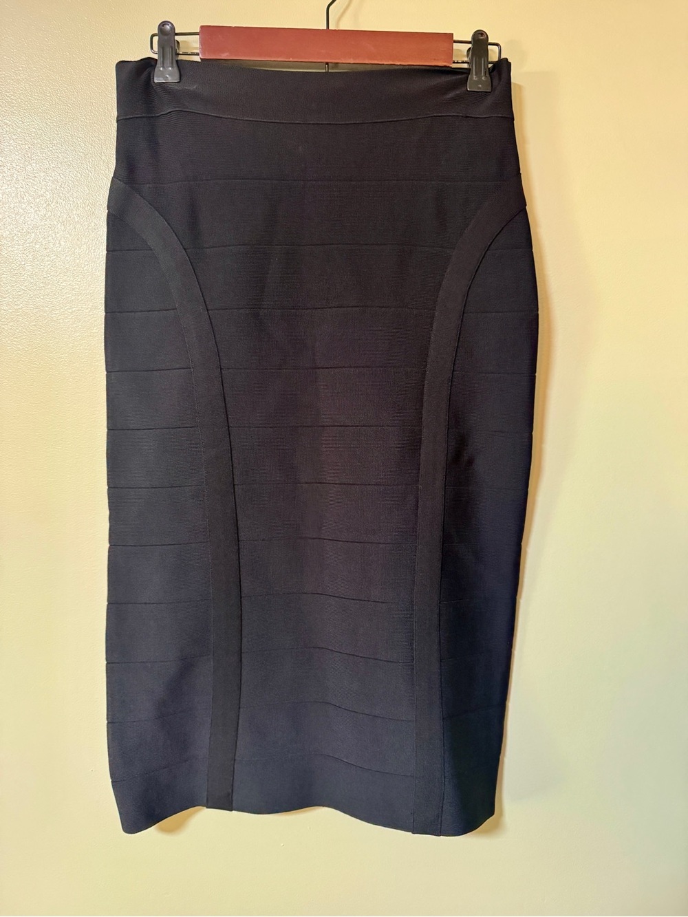 Bebe Bodycon Midi Bandage Skirt Black